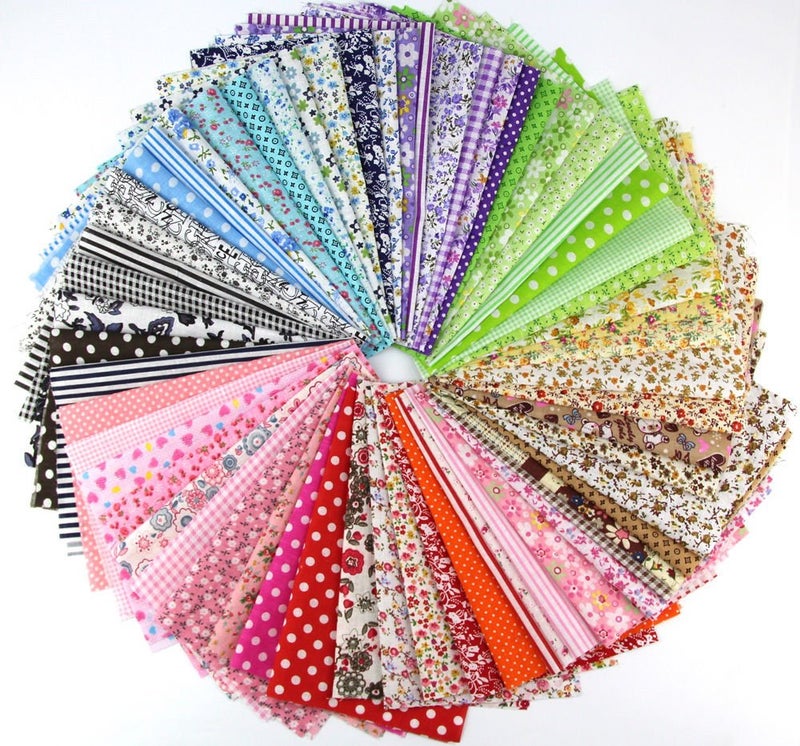 RayLineDo Fabric Patchwork Craft Material Mixed Squares Bundle 2025cm 15pcs - Image 3